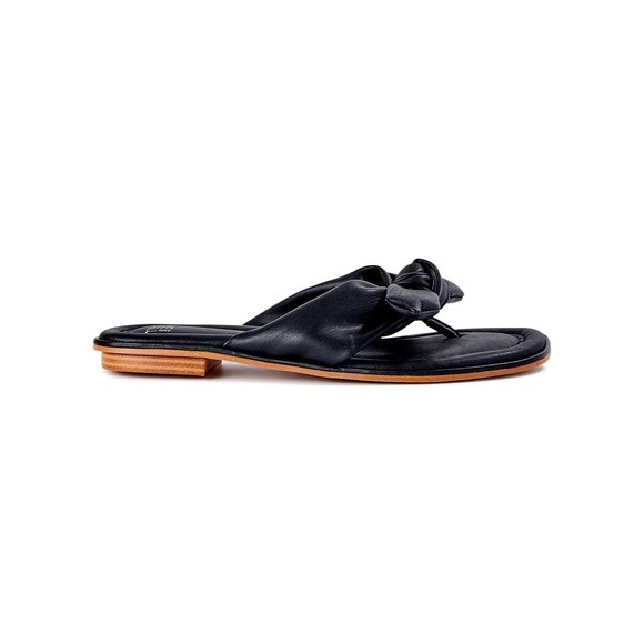 Time & TRU Tru Women's Black Bow Thong Flip Flop Sandals NEW NWT - Picture 2 of 4